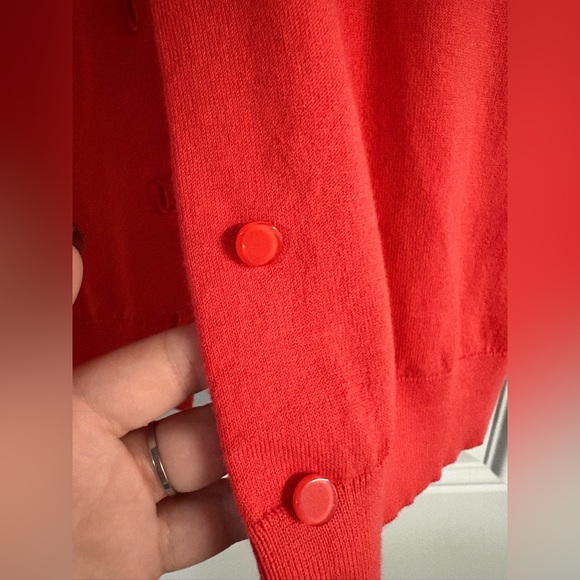 Talbots Vibrant Red Pima Cotton Cardigan✨ - Picture 2 of 8